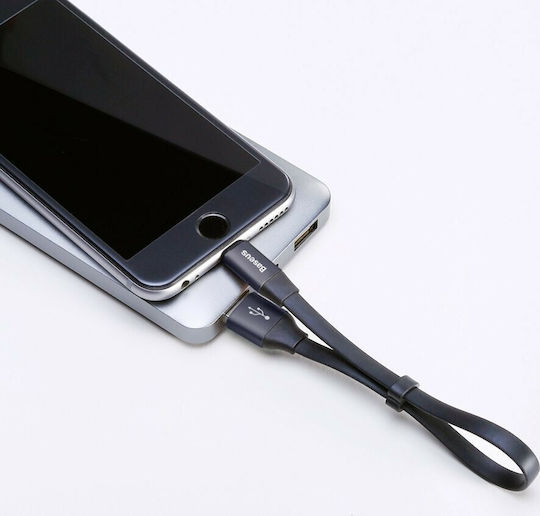 Baseus Nimble Flat USB to Lightning Cable Μαύρο 0.23m (CALMBJ-B01)