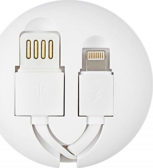 Remax Retractable USB to Lightning Cable Λευκό 1m (Cutebaby)