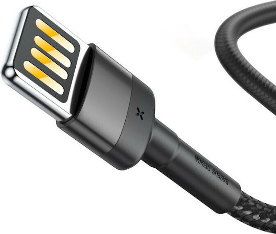 Baseus Cafule Special Edition Braided USB-A to Lightning Cable Γκρι 1m (CALKLF-GG1)