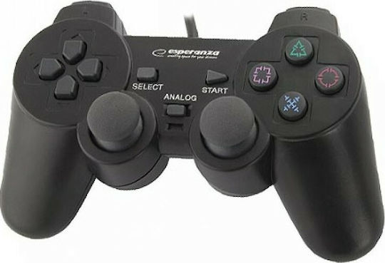 Esperanza Corsair Wired Gamepad for PC / PS3 Black
