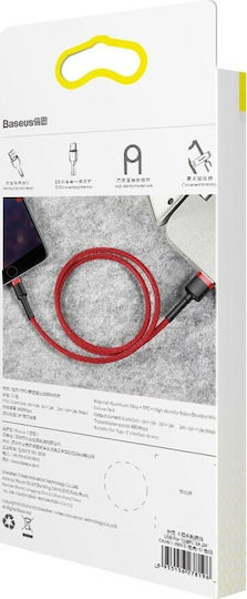 Baseus Cafule Braided USB to Lightning Cable Κόκκινο 1m (CALKLF-B09)