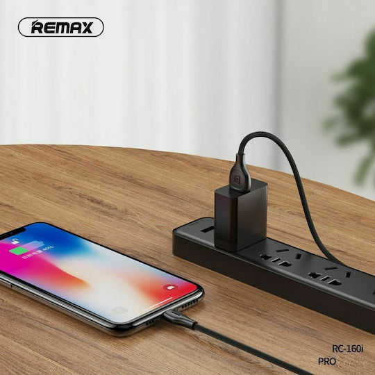 Remax Regular USB to Lightning Cable Μαύρο 1m (Lesu)