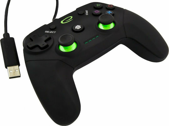 Esperanza Vanquisher Ενσύρματο Gamepad για PC / PS3 Μαύρο