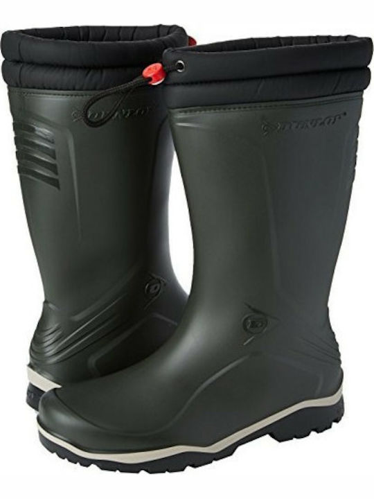 Dunlop Blizzard Hunting Wellingtons in Khaki color