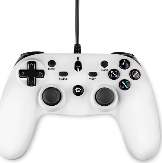 Spartan Gear Oplon Wired Gamepad for PC / PS3 White