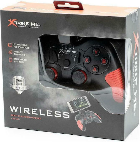 Xtrike Me GP-45 Ασύρματο Gamepad για Android / PC / PS3 Μαύρο