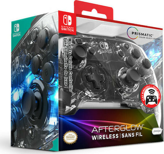 PDP Afterglow Wireless Deluxe Gamepad für Schalter Transparent