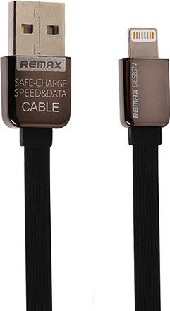 Remax Flat USB to Lightning Cable Μαύρο 1m (KingKong)