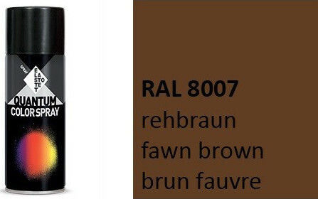 Elastotet Σπρέι Βαφής Quantum Ακρυλικό με Γυαλιστερό Εφέ Fawn Brown RAL 8007 400ml