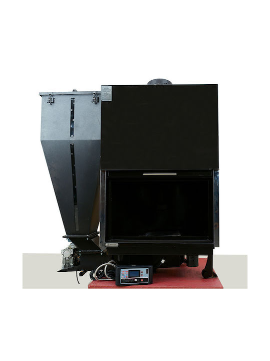 Werstahl BioHydro 40 Ενεργειακό Τζάκι Pellet Καλοριφέρ 40.29kW Ίσιο με Συρόμενη Πόρτα