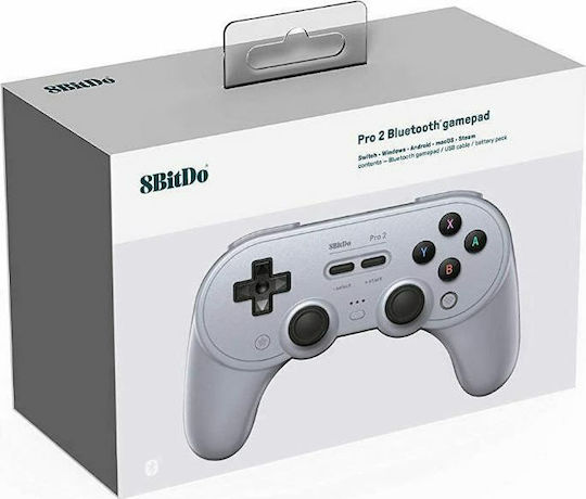 8Bitdo Pro 2 Ασύρματο Gamepad για Android / PC / Switch Gray Edition