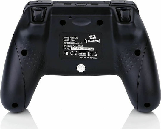 Redragon Harrow G808 Ασύρματο Gamepad για Android / PC / PS3 Μαύρο