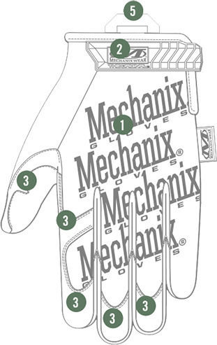 Mechanix Wear The Original Στρατιωτικά Γάντια Wolf Grey σε Γκρι χρώμα