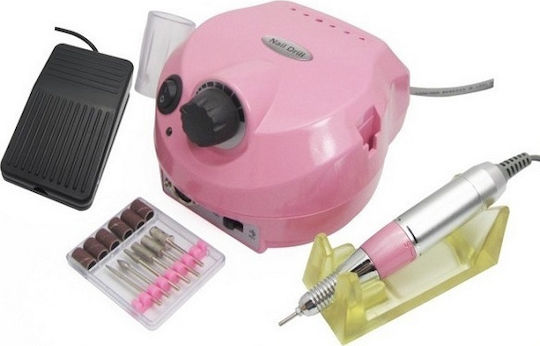 US-202 Nagelfräser Strom 15W Rosa mit Pedal mit 25000 Umdrehungen pro Minute