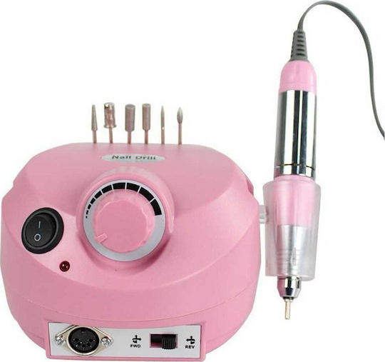 US-202 Nagelfräser Strom 15W Rosa mit Pedal mit 25000 Umdrehungen pro Minute