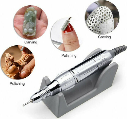 Nail Drill Power 65W White with Pedal with 35000 Rotations per Minute