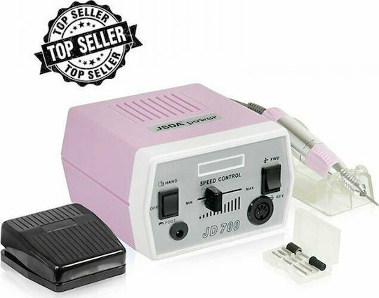 JSDA JD700 Τροχός Νυχιών Ρεύματος 40W Ροζ 30000 Στροφών με Πεντάλ