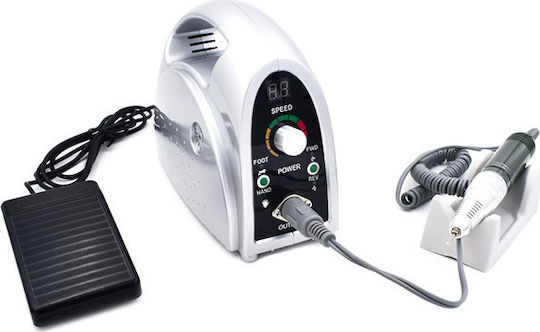 ZS-702 Nail Drill Power 35W Silver with Pedal with 30000 Rotations per Minute