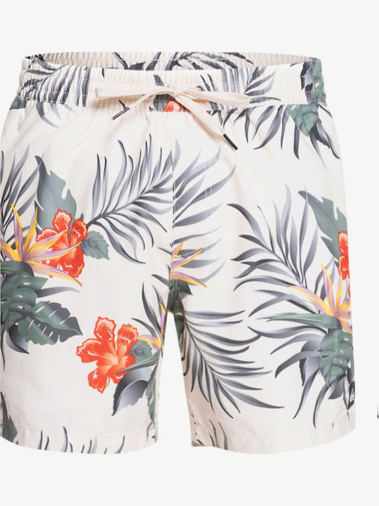 Paradise Express 15 Men's Swimwear Shorts White Floral
