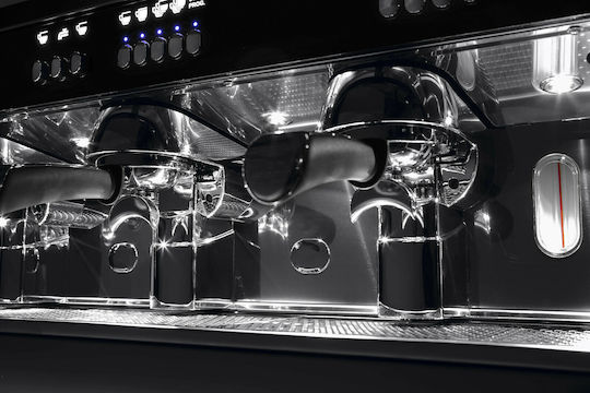 Wega Polaris EVD Мат черно Професионална Еспресо Машина с 3 Група Р100xД57xВ52см