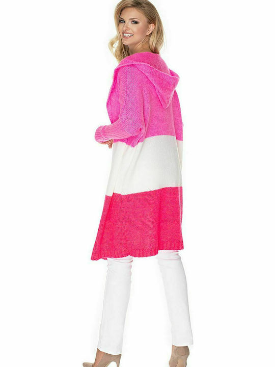 PeeKaBoo 30069 Long Women's Knitted Cardigan Fuchsia 135306