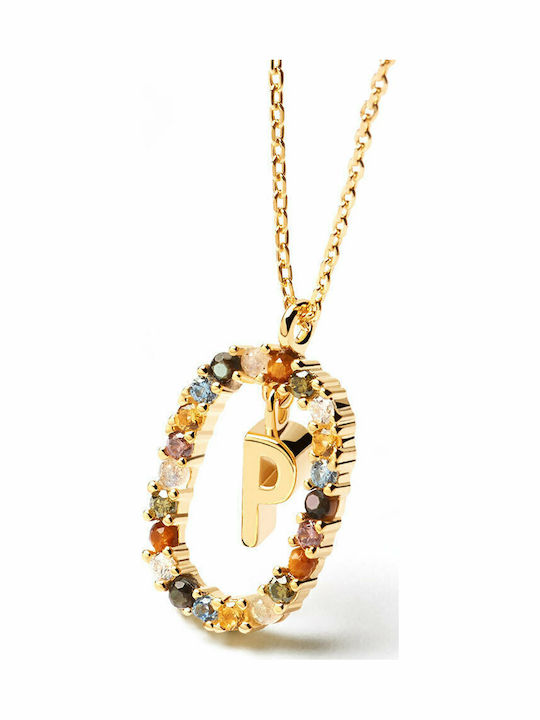 P D Paola Letter Collection "Q" Monogram "Q" from Gold Plated Silver with Pearls
