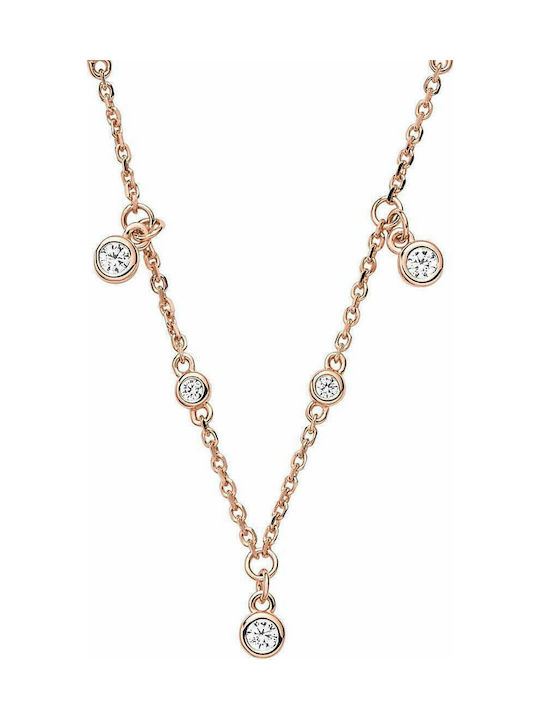 Emporio Armani Necklace from Gold Plated Silver with Zircon