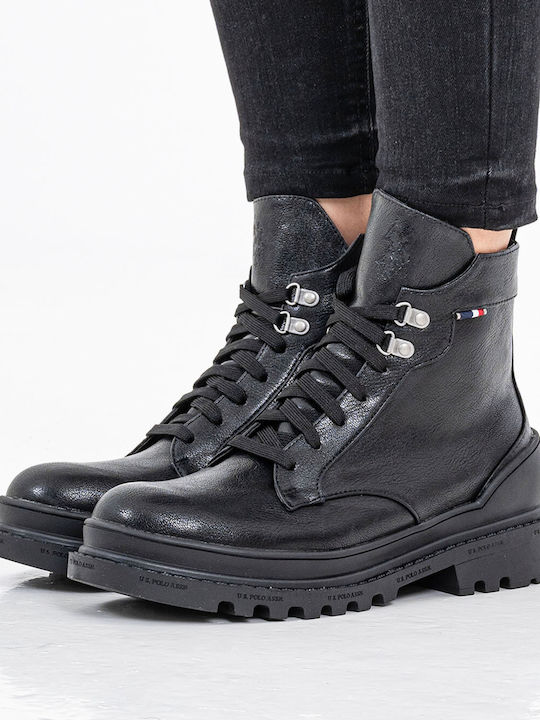 Praga Club Leder Stiefeletten Damen Schwarz