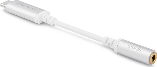 Moshi Μετατροπέας USB-C male σε 3.5mm female Ασημί 1τμχ