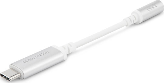 Moshi Μετατροπέας USB-C male σε 3.5mm female Ασημί 1τμχ