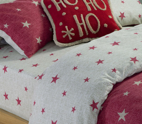 Nef-Nef Homeware Astria Σετ Μονό 3τμχ 160x260εκ. Red