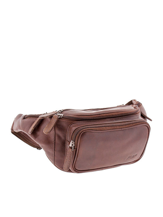 Leather Waist Bag Brown