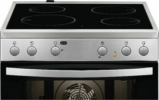 Zanussi Cooker 73lt with Ceramic Hobs W59.6cm. Inox