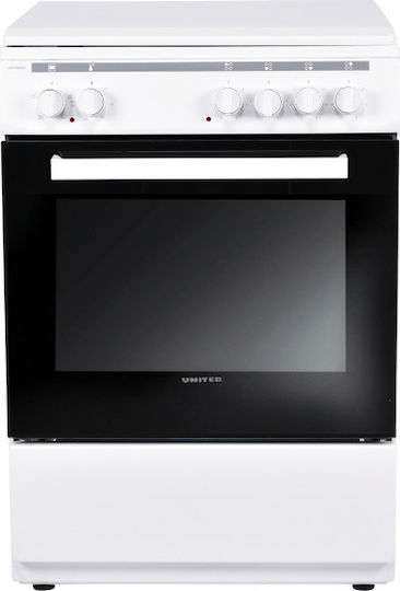 United Herd 72Es mit Emailkochfeldern B60cm. White