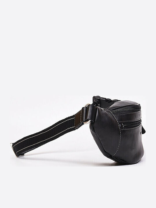 Leather Waist Bag Black