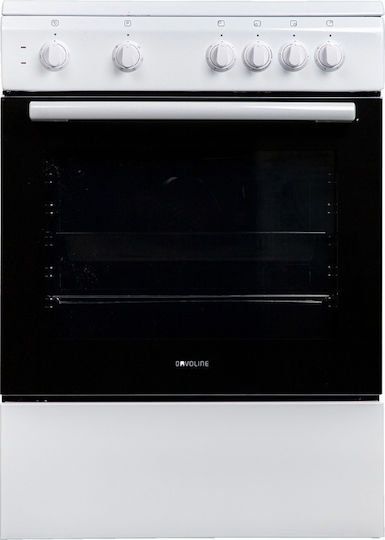 Davoline DAC 600 Aragaz 72lt cu Plite Ceramice L60cm. White