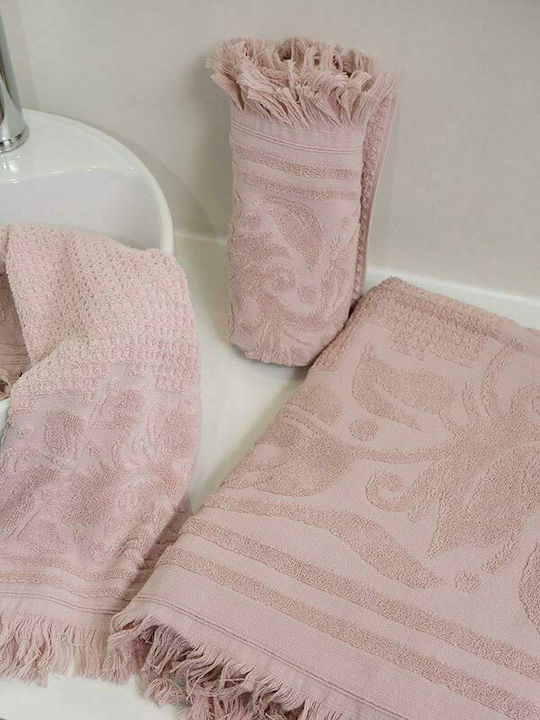 Sunshine Hand Towel Fringe 40x60cm 3 Powder Weight 520gr/m²