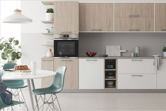 Indesit Φούρνος άνω Πάγκου 71lt Π59.5εκ. Inox