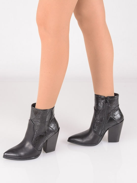 Women's Cowboy Boots with High Heel Black