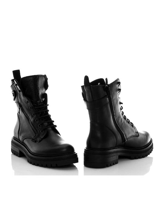 Leather Women's Ankle Boots Black