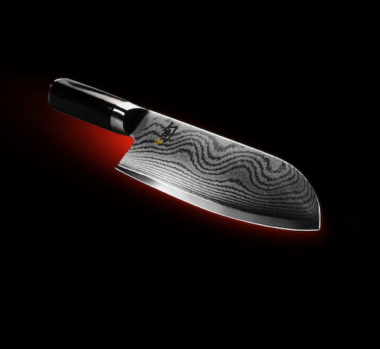 Kai Shun Messer Santoku aus Damaszener Stahl 18cm