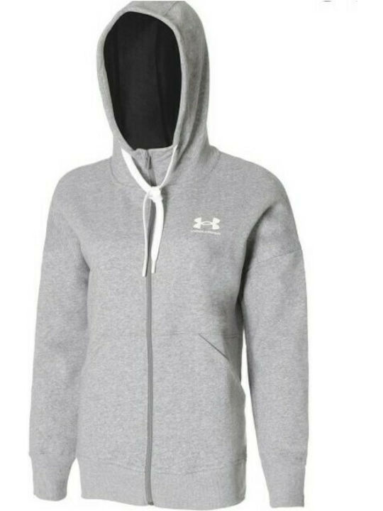 Rival Women's Sweatshirt Jacket Hooded Grey Medium Heather