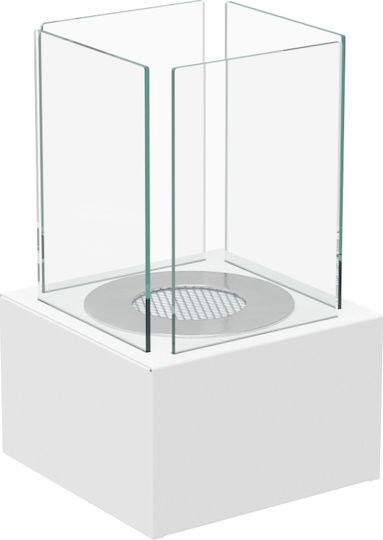 Kratki Tango 1 Tuv Indoor Desktop Bioethanol Fireplace White 20x20x32.8cm