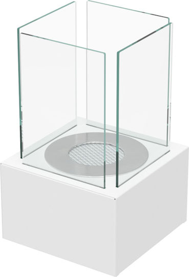Kratki Tango 1 Tuv Indoor Desktop Bioethanol Fireplace White 20x20x32.8cm