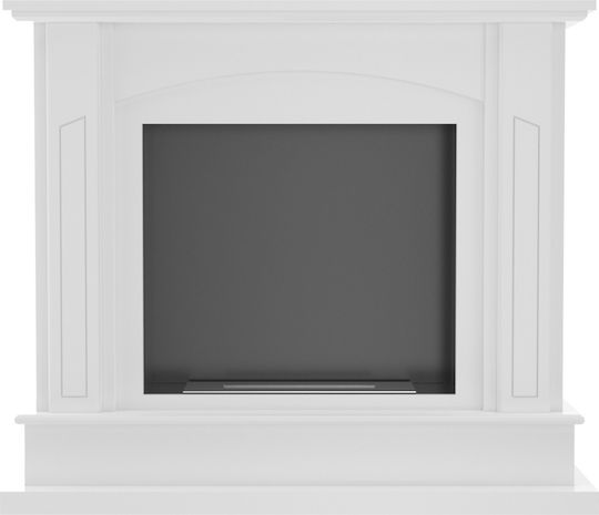 Kratki February Tuv Boden Bioethanol Kamine Innenbereich Weiß 112x32.5x96.2cm