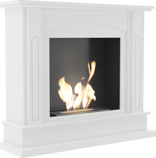 Kratki February Tuv Boden Bioethanol Kamine Innenbereich Weiß 112x32.5x96.2cm