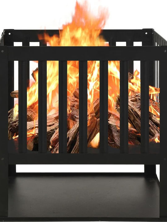 vidaXL Firepit Black 40x40x40cm