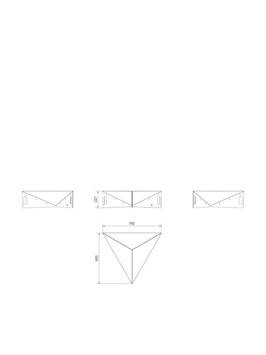Kratki Fire / Pyramid FIRE/PYRAMID Focar În aer liber din metal Negru 79x68.5x22.7cm