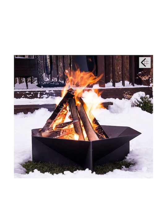 Kratki Focar În aer liber din metal Negru 69.2x60.5x22.5cm
