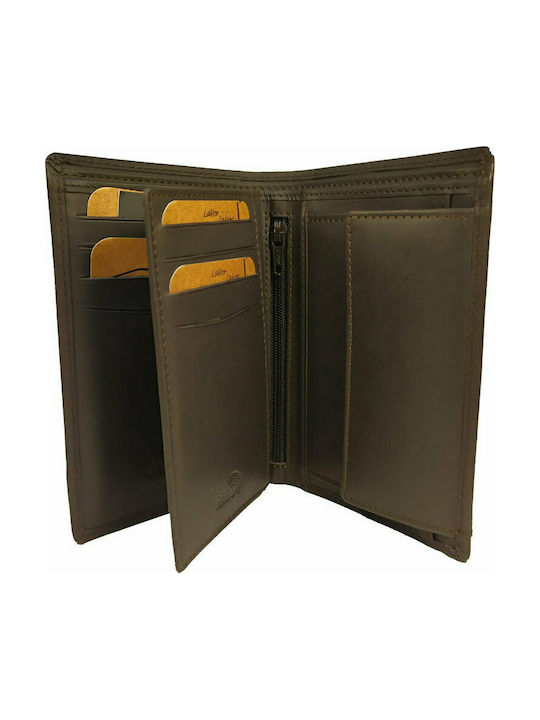 Leather Men's Wallet with RFID Brown